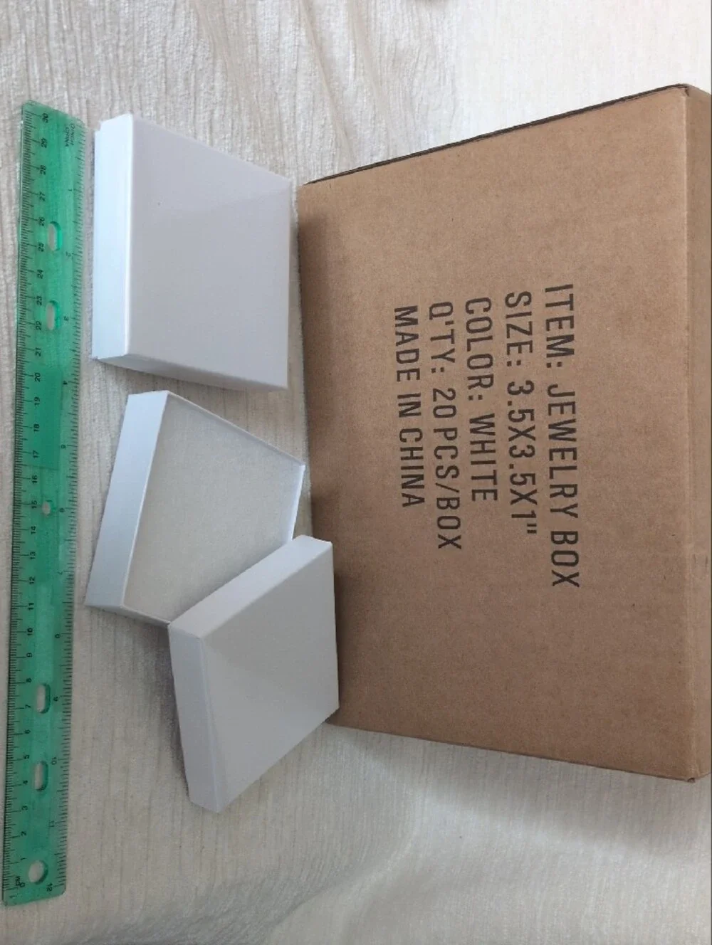 Magicool 20Pk 3.5"x3.5"x1" Cardboard Jewelry boxes Necklaces,Bracelets,Earrings - Picture 2 of 7